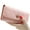 Pink, variant on Women Quilted Crown Clutch Long Purse Faux Leather Wallet Card Holder Handbag,Pink