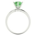 thumbnail image 4 of 1.5 ctw Solitaire Anniversary Ring for Women | Round Cut Simulated Green Diamond | Hyperallergenic Solid 18K White Gold, 4 of 5