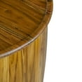 thumbnail image 4 of Rustic Drum Side Table with Tray Top | Living Room Accent Table | Durable Mango Wood Construction | 22x22x25 Inches - Brown, 4 of 6