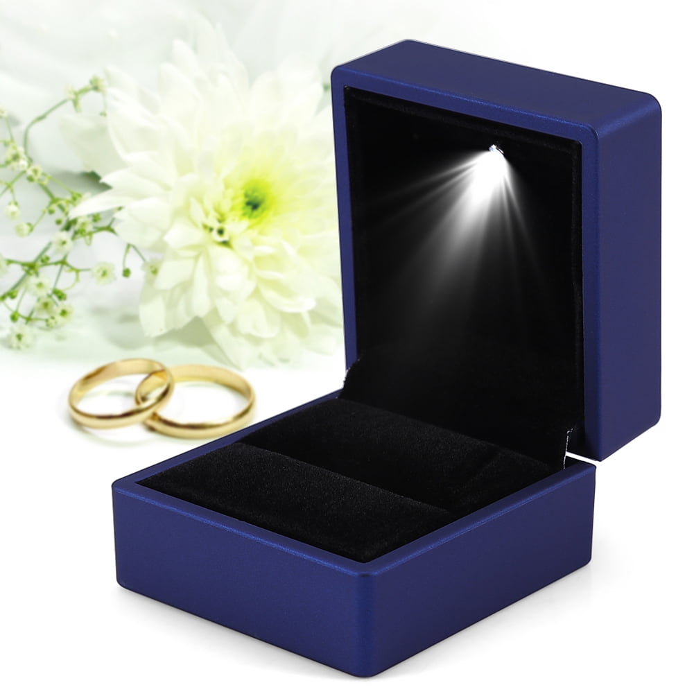 Mgaxyff Mgaxyff 4 Colors Fashionable LED Lighted Ring Storage Box