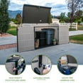 thumbnail image 5 of Lifetime Lockable DIY Polyethylene Storage Shed 6.25' x 3.5', 19.17 Sq. Ft., Tan & Brown (60170), 5 of 14