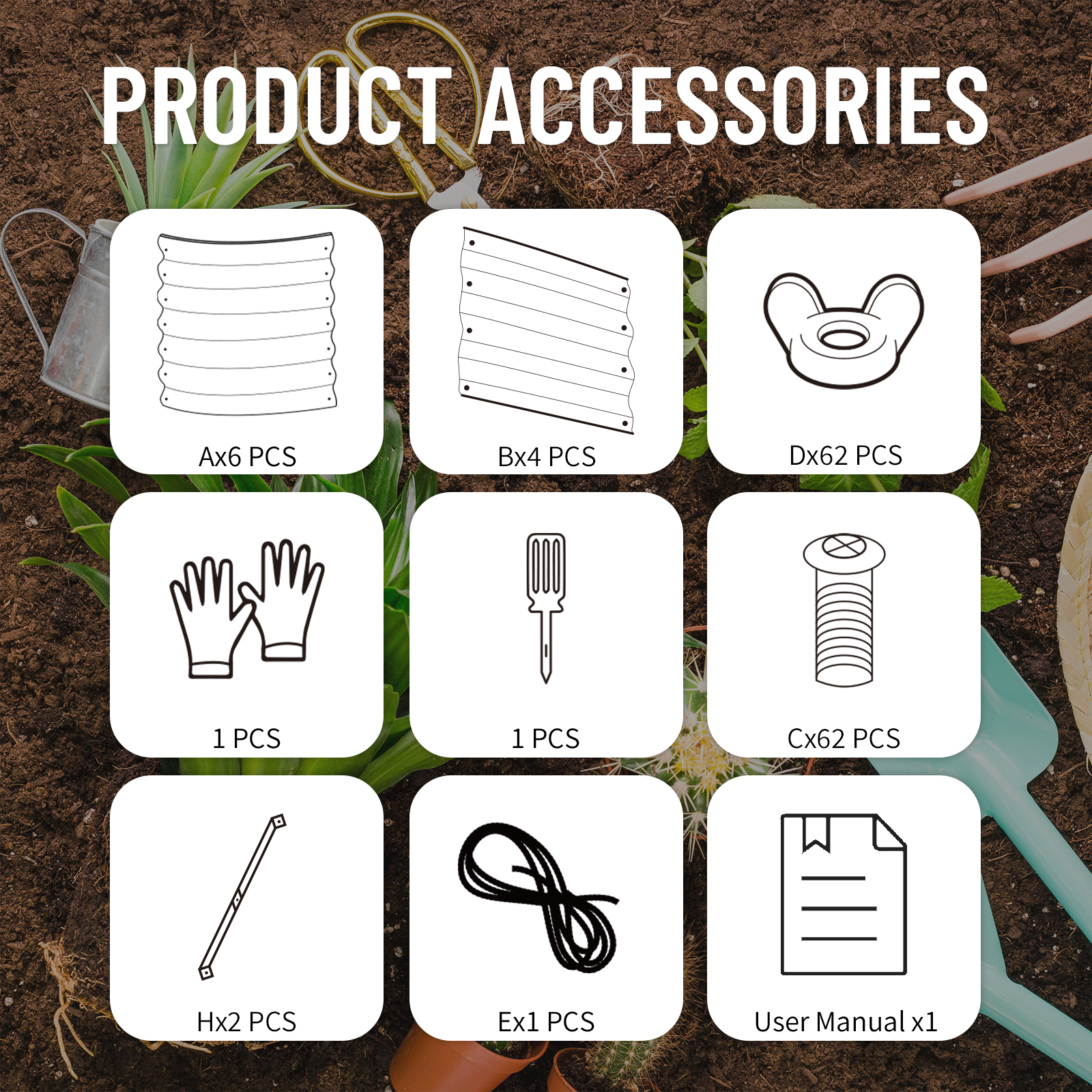 SnugNiture 2-Pack Raised Garden Bed 4x2x1.5 Ft Brown photo 3