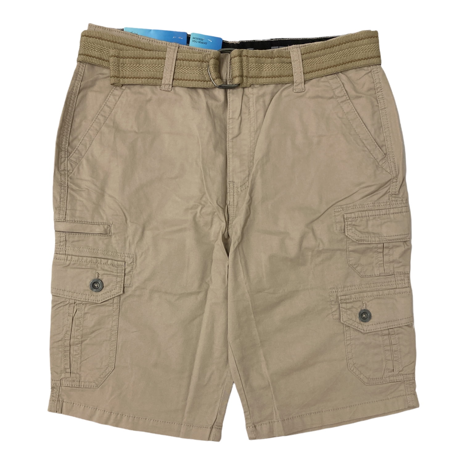 Iron Co Men's Comfort Flex Waistband Stretch Twill Cargo Short (Vintage