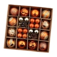 thumbnail image 2 of Adorno de bola navideña, colección de decoración de bolas navideñas, para celebraciones en interiores, colgante irrompible para armario de dormitorio. Naranja, 2 of 8