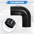 thumbnail image 6 of Unique Bargains 63mm 2.48" ID 90 Degree Elbow Coupler Silicone Hose Intercooler Tube Universal for Car Engine Black, 6 of 6