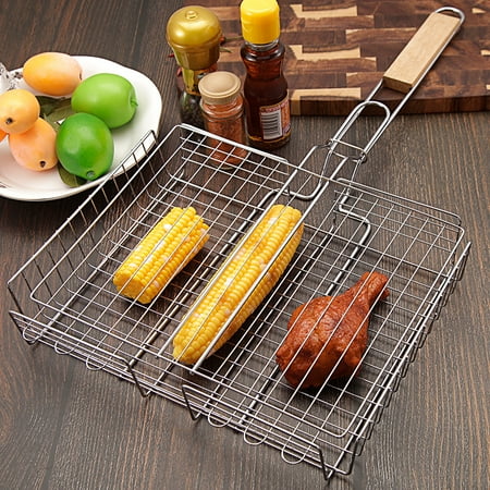 atopo Clearance Outdoor Cooking Grill Basket with Detachable and Foldable Handle
