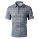 thumbnail image 5 of Ceisia Men's Polo Shirt | Slim Fit Short Sleeve Houndstooth Grid Polo | Stretch Breathable Zipper Placket (Sleeve Label) Gift, 5 of 8