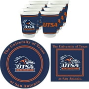 University of Texas at San Antonio (UTSA) Roadrunners Party Supplies for 16 Guests - 48 Pieces