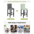 thumbnail image 3 of Sage Green Buffalo Plaid Bar Stool Covers Set of 2, Green White Checkered Farmhouse Stretch Washable Bar Chair Covers with Backs, Removable Pub Counter Height Chair Cover for Kitchen Dining Room Cafe, 3 of 7