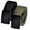 2 Pack Black and Olive, variant on Men's Golf Belt in 1.5 Black Flip Top Buckle with Canvas Web Belt Small Black