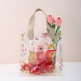 thumbnail image 5 of Unique Bargains 1 Pc Reusable Gift Bag Durable Floral Handle Gift Bag Beige, Transparent Large, 5 of 5
