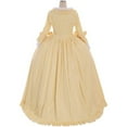 thumbnail image 2 of Women Queen Marie Antoinette Rococo Ball Gown Victorian Yellow Dress Costume Yellow, 2 of 8