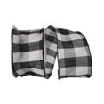 thumbnail image 1 of Reliant Ribbon 93128W-984-40F 20.5 in. 10 Yards Dupioni Check Grande Wired Edge Ribbon, Black & White, 1 of 1