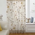 thumbnail image 6 of Vintage Spring Floral Sheer Curtains 108 Inches Extra Long, Farmhouse Botanical Rustic Light Filering Curtains, Privacy Drapes Simi Floor to Veiling Curtain for Living Room Bedroom Window Treatment, 6 of 9