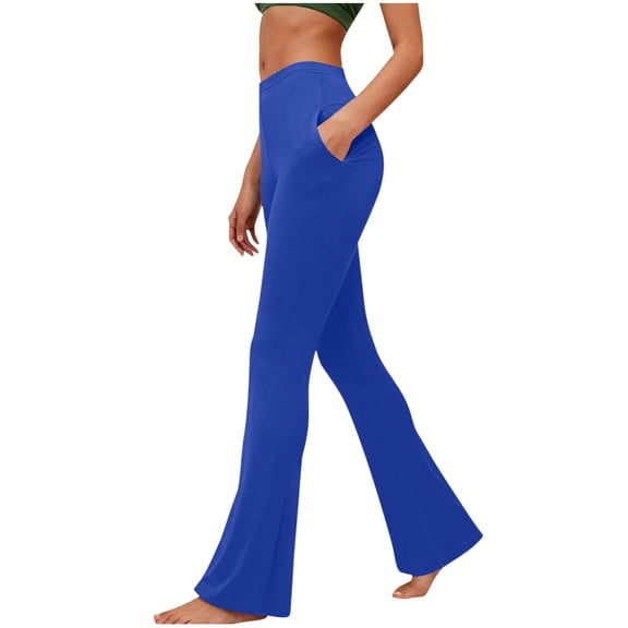 ShiShine Flare Yoga Pants for Women Soft High Waist Wide Leg Leggings Casual Work Out Sweatpants with Pockets