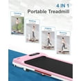 thumbnail image 6 of 2.5 HP Under-Desk Walking Treadmill Portable Jogging Exercise Machine with Remote Controller, Walking Treadmill Exercise Maximum Weight 300lbs,Pink, 6 of 11