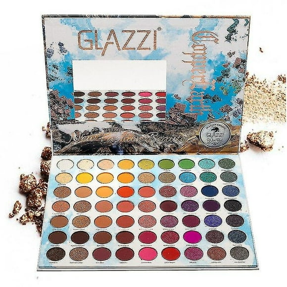 Paleta de sombras de ojos HUOGUO 63 colores Pigmented Shimmer