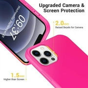 Silicone Case for iPhone 13 Pro Max - Shock Absorbent- Liquid silicone case Compatible with iPhone 13 Pro Max (6.7 inch) Hot Pink Color