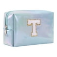 thumbnail image 1 of Bolsa de maquillaje con letras bordadas de gran capacidad, neceser, bolsa de viaje, bolso de mano, bolso de cosméticos, azul, 1 of 2