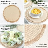 "Efavormart 4 Pack 15"" Rustic Style Cotton Woven Braided Burlap Jute ...