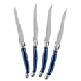 thumbnail image 2 of French Home Laguiole 4-Piece Steak Knife Set – Sophisticated Stainless Steel Dinner Knives with Navy Blue Handles & Iconic Bee Emblem – Serrated Knives for Smooth Cutting (9.25"), 2 of 4