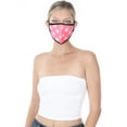 thumbnail image 4 of "Star Print Adult Unisex Fashion Cotton Lining Face Covering Mask : BRIGHT PINK/IVORY-6 Packs", 4 of 4
