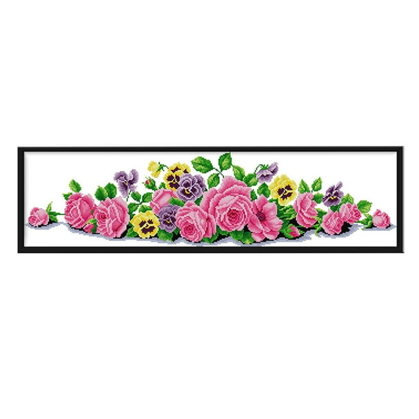 14CT Sello Kits de Punto de Cruz DIY Plantas Algodón Ecológico Costura (H115) Likrtyny Oficina Multiescena Multifunción