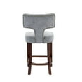 thumbnail image 6 of Hassch Set of 2 Counter Height Bar Stools, Mid Century Modern Linen Upholstered Accent Chairs with Solid Wood Legs & Nailhead Trim for Kitchen Island, Dining Room, Pub (Gray), 6 of 10
