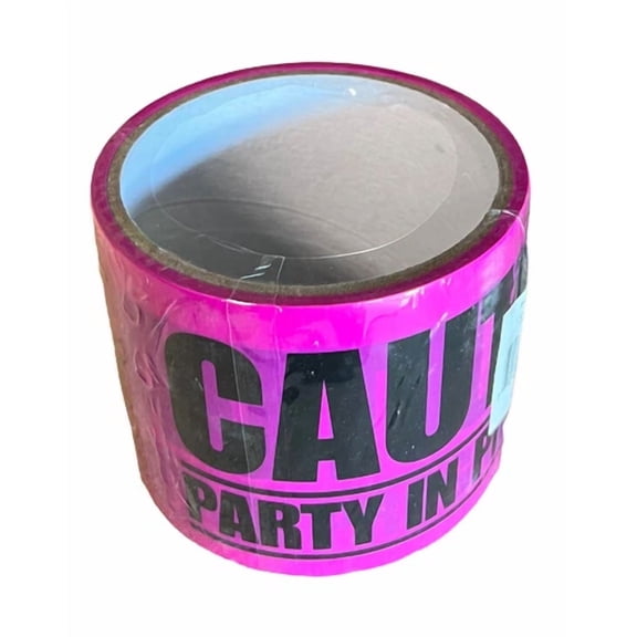 Birthday 3 Party In Progress Warning Caution Tape Pink