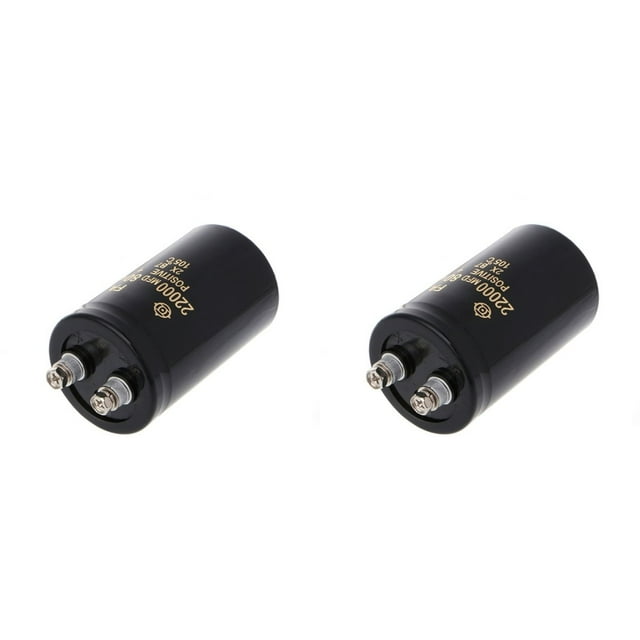 2X Condensador Electrolítico de Perno de Alta Capacidad de 2200 /80 V, 50 X 80 mm