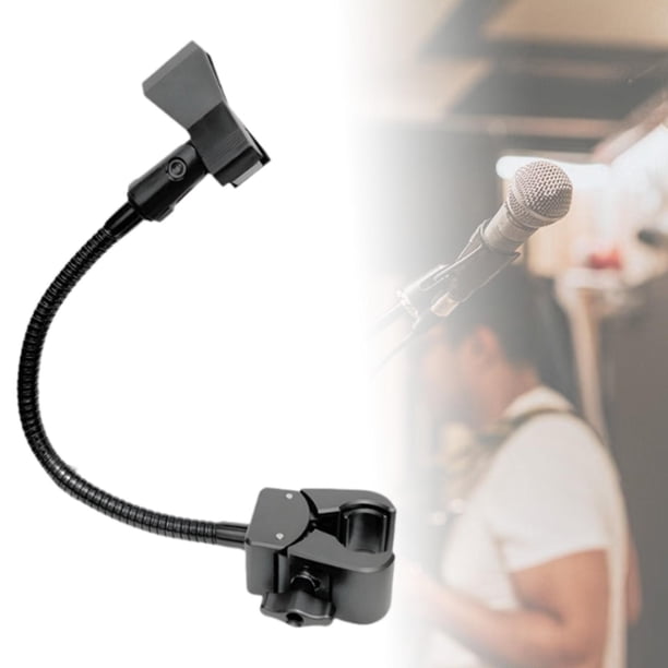 Soporte de micrófono de micrófono de microfono ajustable de 360 degree de 360 degree Montaje fácil de montaje fácil de 360 grados de clip de micrófono , Se adapta a 15 a 50 mm