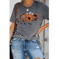 thumbnail image 3 of ABPHQTO Camiseta gráfica de manga corta con estampado floral animal occidental gris para mujer, 3 of 5