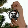thumbnail image 6 of Grim Plague Doctor With Santa Hat Ceramic Ornament, Dark Christmas Keepsake for Halloween Tree, 6 of 7