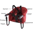thumbnail image 5 of Trona portátil para bebé, silla de alimentación plegable, con gancho, cinturón de seguridad, silla de comedor, asiento elevador para bebé, silla de alimentación, azul, 5 of 5