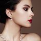 thumbnail image 5 of Perla de oro Rhinestone Ear Clip Thin Dangle Elegante Rhinestone Pendientes Boda Mujeres Accesorios Joyería Pendientes para Mujeres, 5 of 7