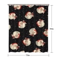 thumbnail image 5 of Black Christmas Santa Pattern Shower Curtain 72"x84" ,Bathroom Decorative Shower Curtains Set with 12 Hooks,Modern Waterproof Washable Shower Curtain, 5 of 6