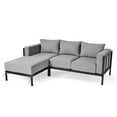 thumbnail image 3 of Better Homes & Gardens Marlow Outdoor 2pc Patio Sectional Set, Black Frame/Gray Cushion, 3 of 11