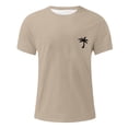 thumbnail image 3 of Men's Round Neck Short Sleeve Loose Summer Tops Fashion T-Shirt With Graphic Creative Letters Retro Print Street Sports Casual Tops S, 3 of 4