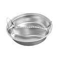 thumbnail image 2 of figatia Stainless Steel Steamer Basket Divided Food Pan Multipurpose Tastier Food Practical Portable Steamer Pan Buffets Steamed Buns 18.8x4cm, 2 of 8