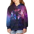 thumbnail image 2 of DISNIMO Galaxy Wolf Hoodies for Boys Butterfly Hoodie for Kids Zipper Sweatshirt Boy Hooded Sweatshirts for Boys Hoodie Jackets Size 8-10 Zip Jacket Boys Animal Hoodies Child Clothes Fall, 2 of 7