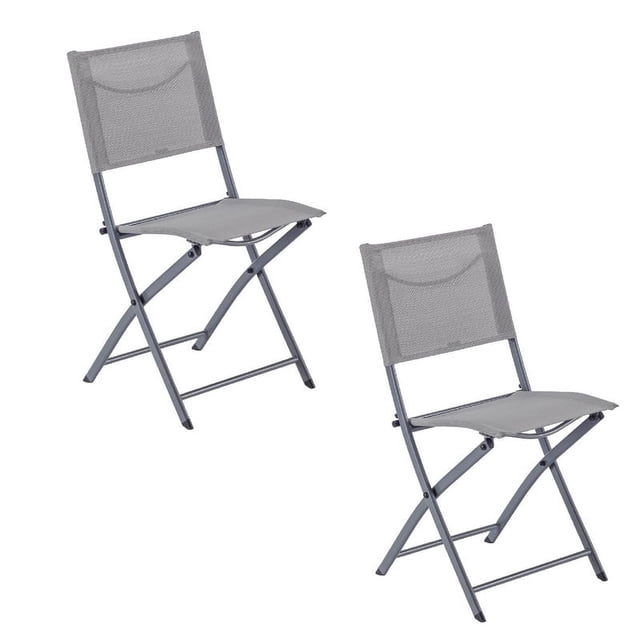 Set de 2 Sillas Plegables para Jardín o Terraza Resistentes NATERIAL EMYS