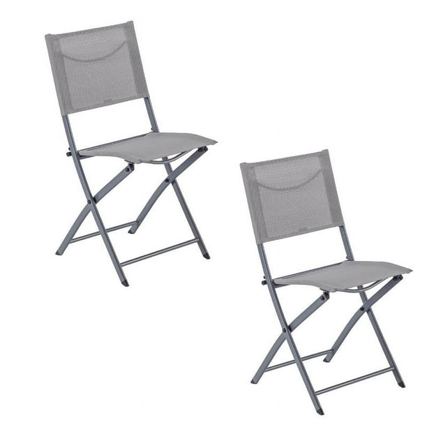Set de 2 Sillas Plegables para Jardín o Terraza Resistentes NATERIAL EMYS