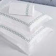 thumbnail image 4 of BNM Chain Links Embroidered Cotton Duvet Cover Set, King/California King, White/Silver, 4 of 9