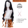 thumbnail image 3 of Peluca de cosplay Wiggy Mermaid SL Nezuko con cinta rosa para DS, 3 of 9