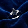 thumbnail image 4 of Pompeii 1Ct Genuine Blue Sapphire & Diamond Engagement Anniversary Ring 10k Gold (G/H,I1), 4 of 6