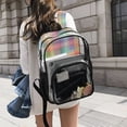 thumbnail image 6 of Clear Backpack 12L Large Capacity Transparent Waterproof Soft Gradients Plaid, 6 of 8