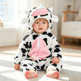 thumbnail image 2 of Animal Hooded Romper Toddler Baby Halloween Outfit Long Sleeve Hooded Jumpsuit Infant Boys Girls Cute Autumn Winter Clothes, 2 of 5