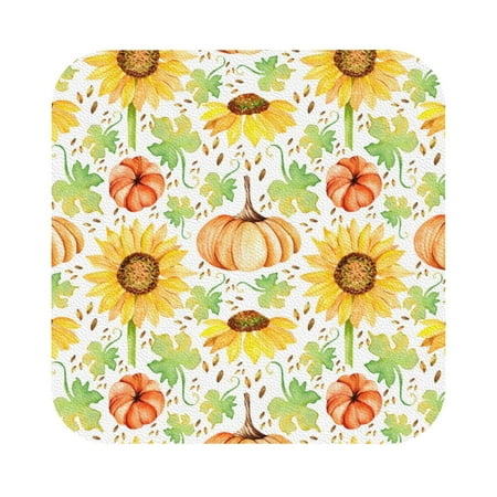 

Adobk Autumn Theme Print Leather Coasters for Drinks(6 Pack) Durable Drink Coasters Set Luxurious Home Décor and Housewarming Gift Square