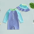thumbnail image 2 of UAYOTSE Baby Sunsuit and Bucket Sun Hat Swim Set,Sizes 0-3 Months, 2 of 6