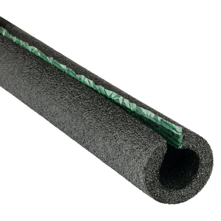 6 Ft. Long 1/2 inch Wall Foam Pipe Pre-slit Insulation Fits 1in Iron Pipes  11PK